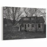 Delaware Nature Photography - Abandoned Farmhouse in Black and White Art
