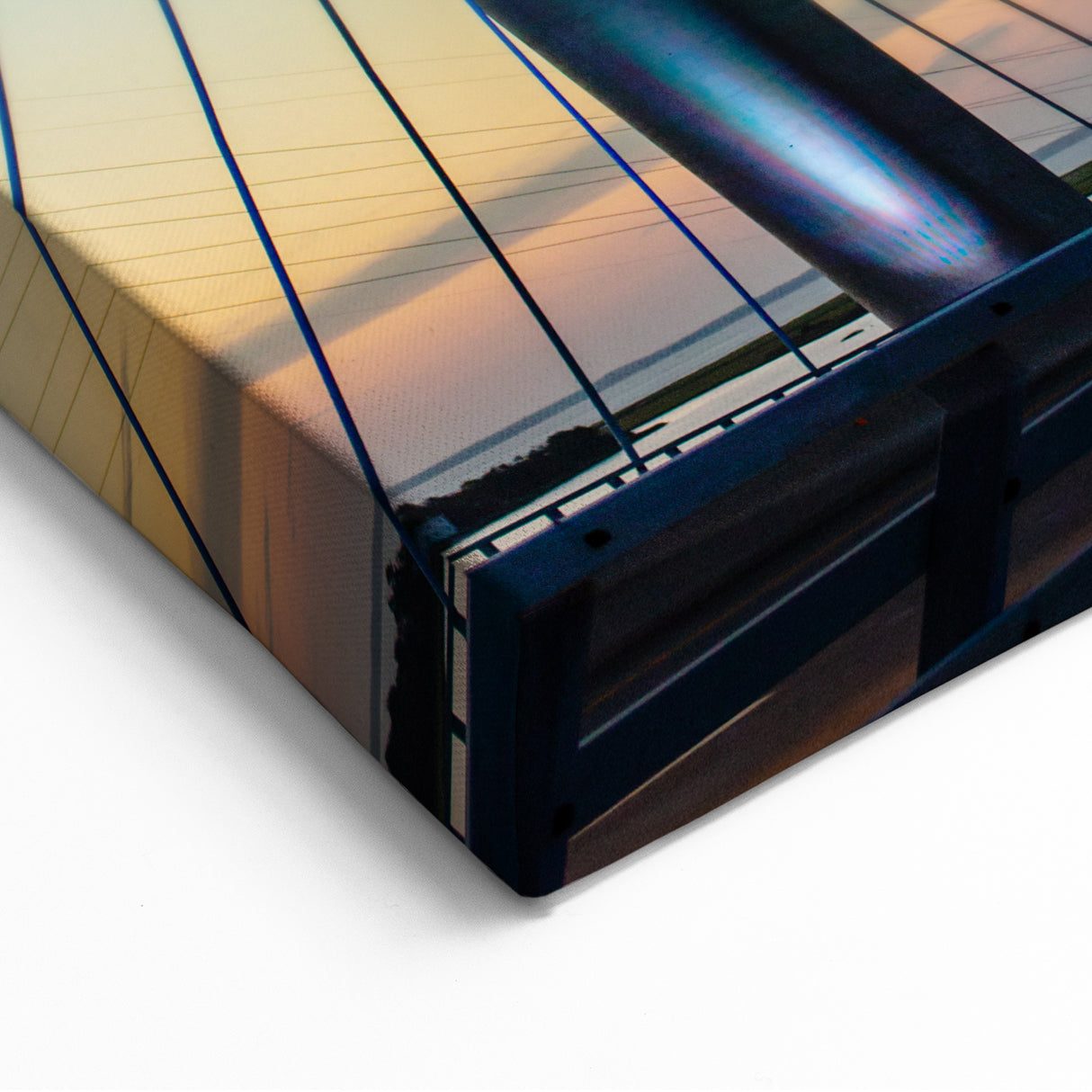 Delaware Photography Art - Modern Bridge at Sunset in Coastal Scene