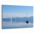 Bavaria Wall Art - Serene Sailing on Bavarian Lake with Alps