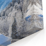 Bavaria Canvas Prints - Snowy Bavarian Church and Alps Winter Scene