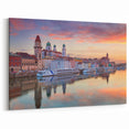 Bavarian Scenery Art - Vibrant Sunset over Passau Cityscape