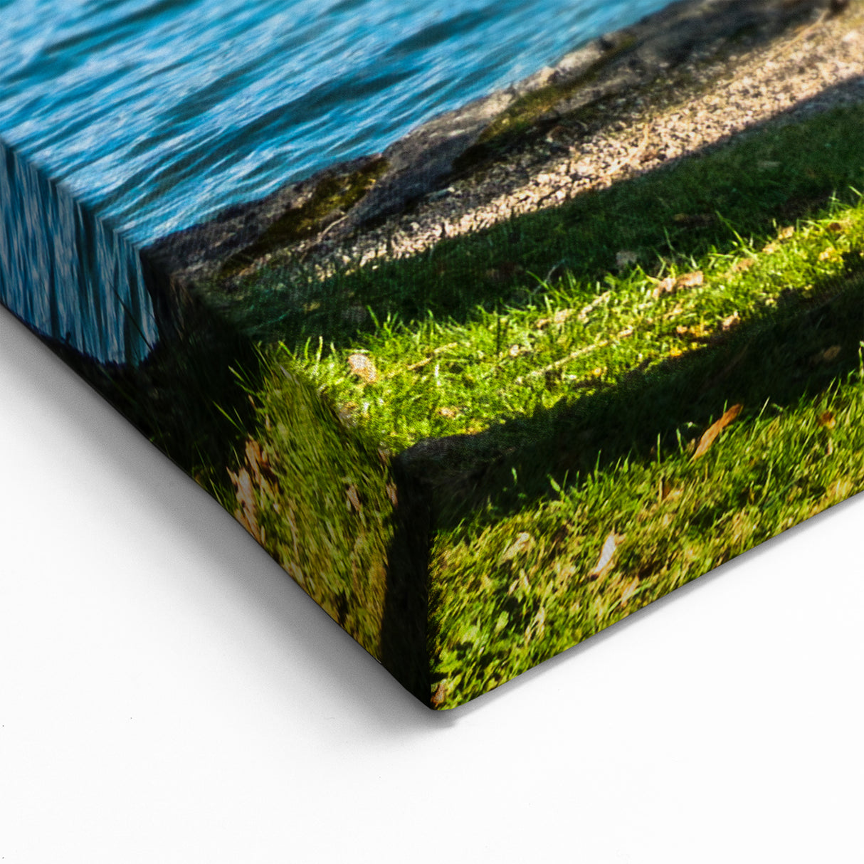 Bavarian Scenery Art - Peaceful Lake and Boat with Mountain View