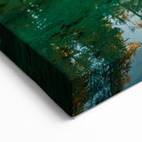 Bavarian Scenery Art - Mountain Reflections in Tranquil Forest Lake