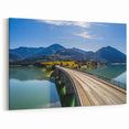 Bavarian Alps Art - Scenic Mountain Road Over Clear Bavarian Lake