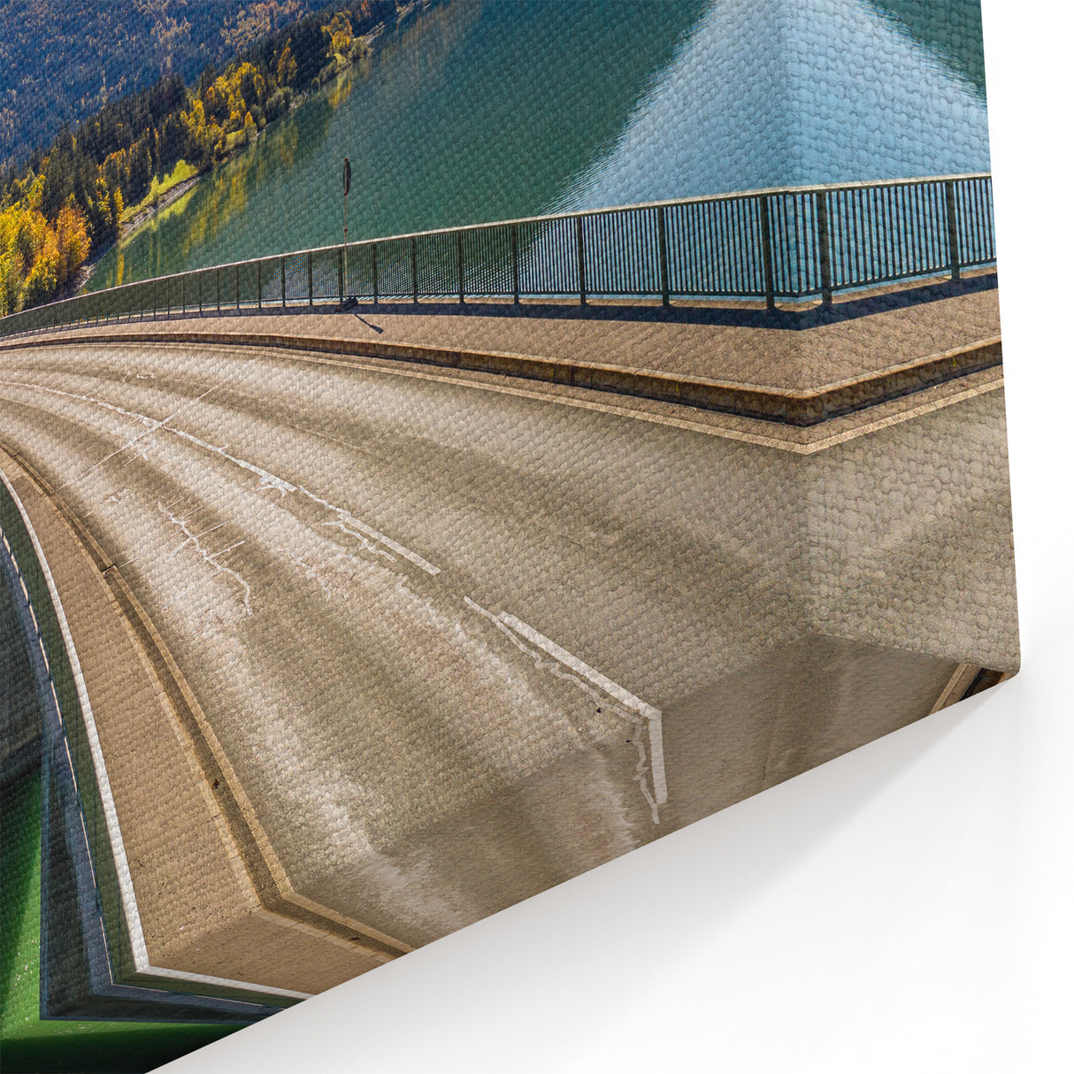 Bavarian Alps Art - Scenic Mountain Road Over Clear Bavarian Lake