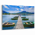 Bavarian Scenery Art – Lake Tegernsee Boats and Mountain Serenity
