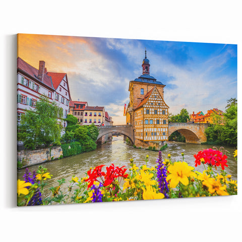 Munich Wall Decor – Historic Old Town Hall and River View