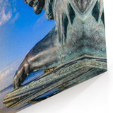Bavarian Alps Art – Lion Sculpture and Lakeside Serenity