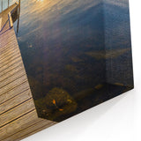 Bavaria Canvas Prints – Lakeside Dock and Mountain Sunset View