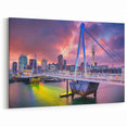 Auckland Sunset Bridge - Colorful Skyline Canvas