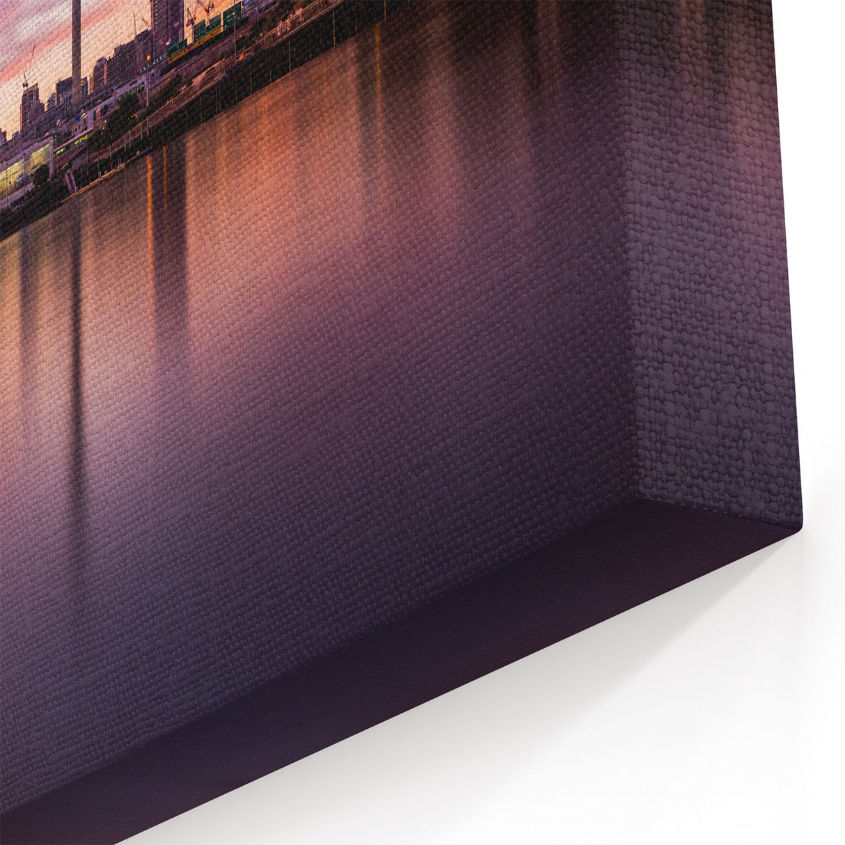 Dusk Over Auckland Skyline - Reflective Canvas Art