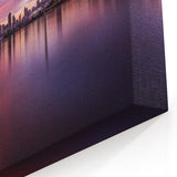 Fiery Sunset Over Auckland - Vibrant Skyline Canvas