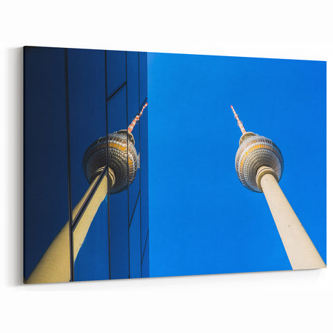Berlin Photography - Striking TV Tower Reflection in Modern Berlin Skyline