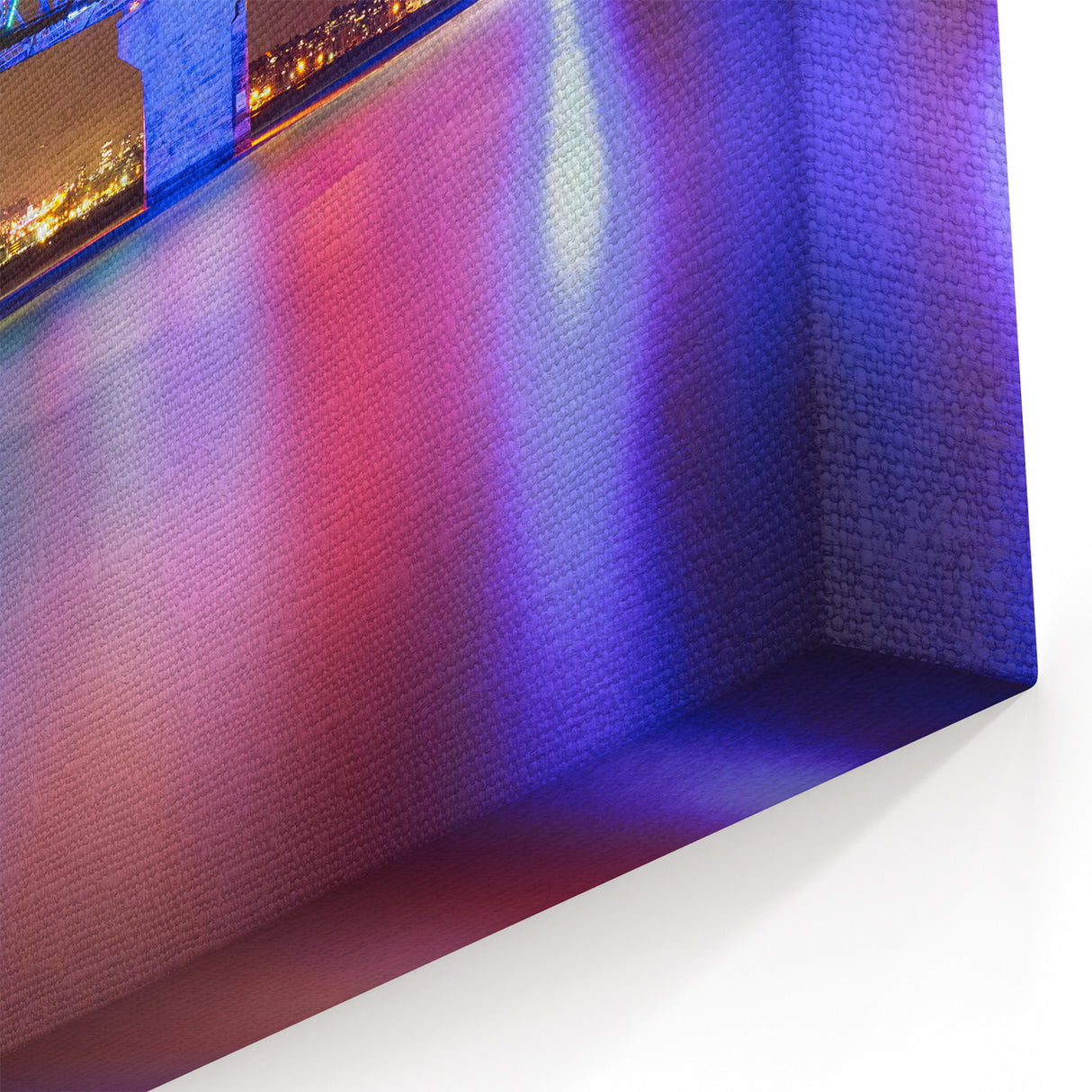 Auckland Bridge Night Lights - Vibrant Cityscape Canvas