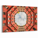 Berlin Street Art - Unique Courtyard Perspective in Berlin Photography