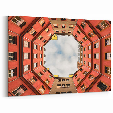 Berlin Street Art - Unique Courtyard Perspective in Berlin Photography