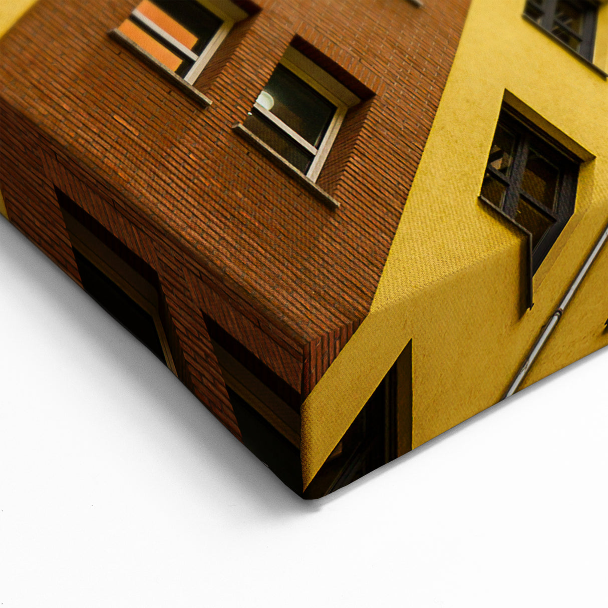 Berlin Skyline Art - Vibrant Yellow Courtyard in Modern Berlin Photography