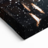 Berlin Cityscape - Berlin Cathedral Night Scene with Winter Snowfall