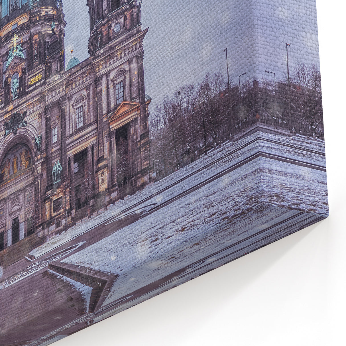 Berlin Cityscape - Berlin Cathedral in Snowy Winter Scene Photography