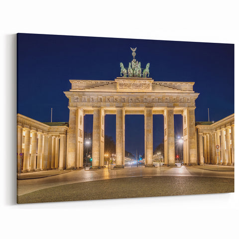 Berlin Photography - Illuminated Brandenburg Gate at Night Cityscape