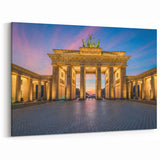Berlin Cityscape - Brandenburg Gate at Sunset in Vibrant Photography
