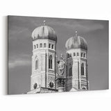Munich Wall Art - Black and White Bavaria Architecture Frauenkirche Print