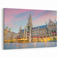 Munich Wall Art - Bavarian Architecture Decor New Town Hall at Dusk