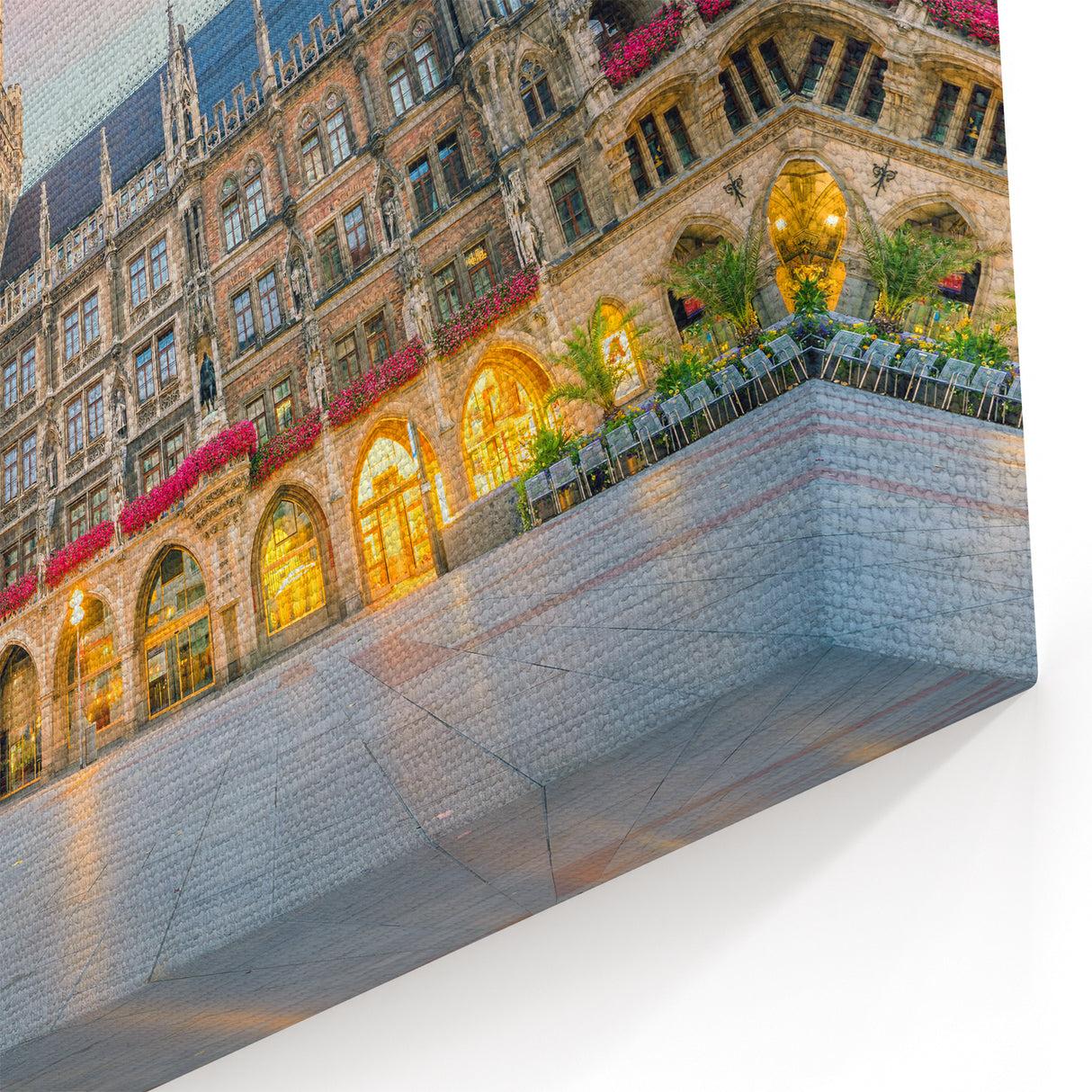 Munich Wall Art - Bavarian Architecture Decor New Town Hall at Dusk