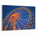Oktoberfest Artwork - Bavarian Ferris Wheel Canvas at Night
