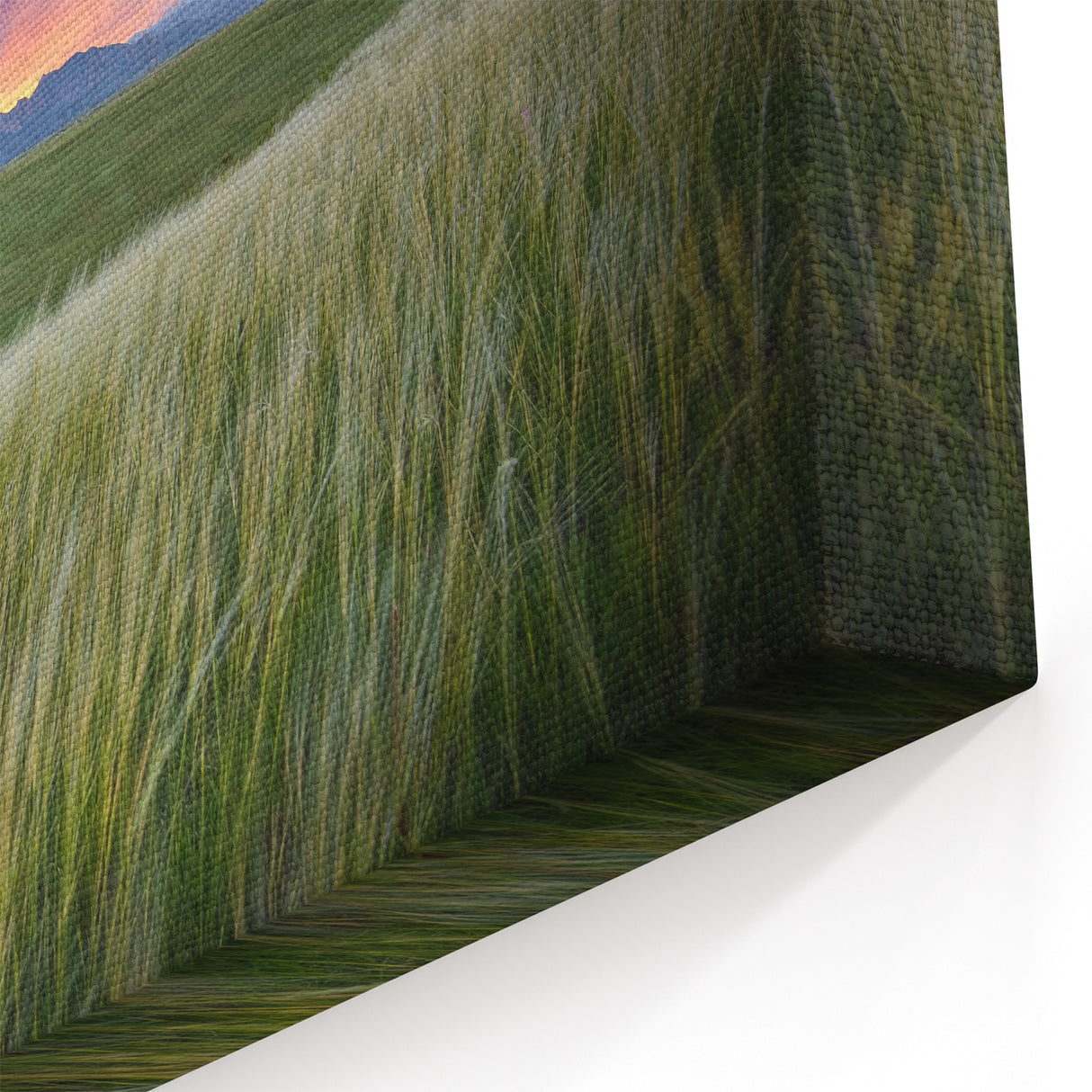 Boulder Mountain Sunset – Colorado Scenic Canvas with Rolling Fields