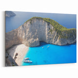 Greece Wall Art - Scenic Greek Beach & Cliff View