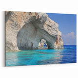 Greek Scenery Art - Iconic Sea Arch in Zakynthos Coastline