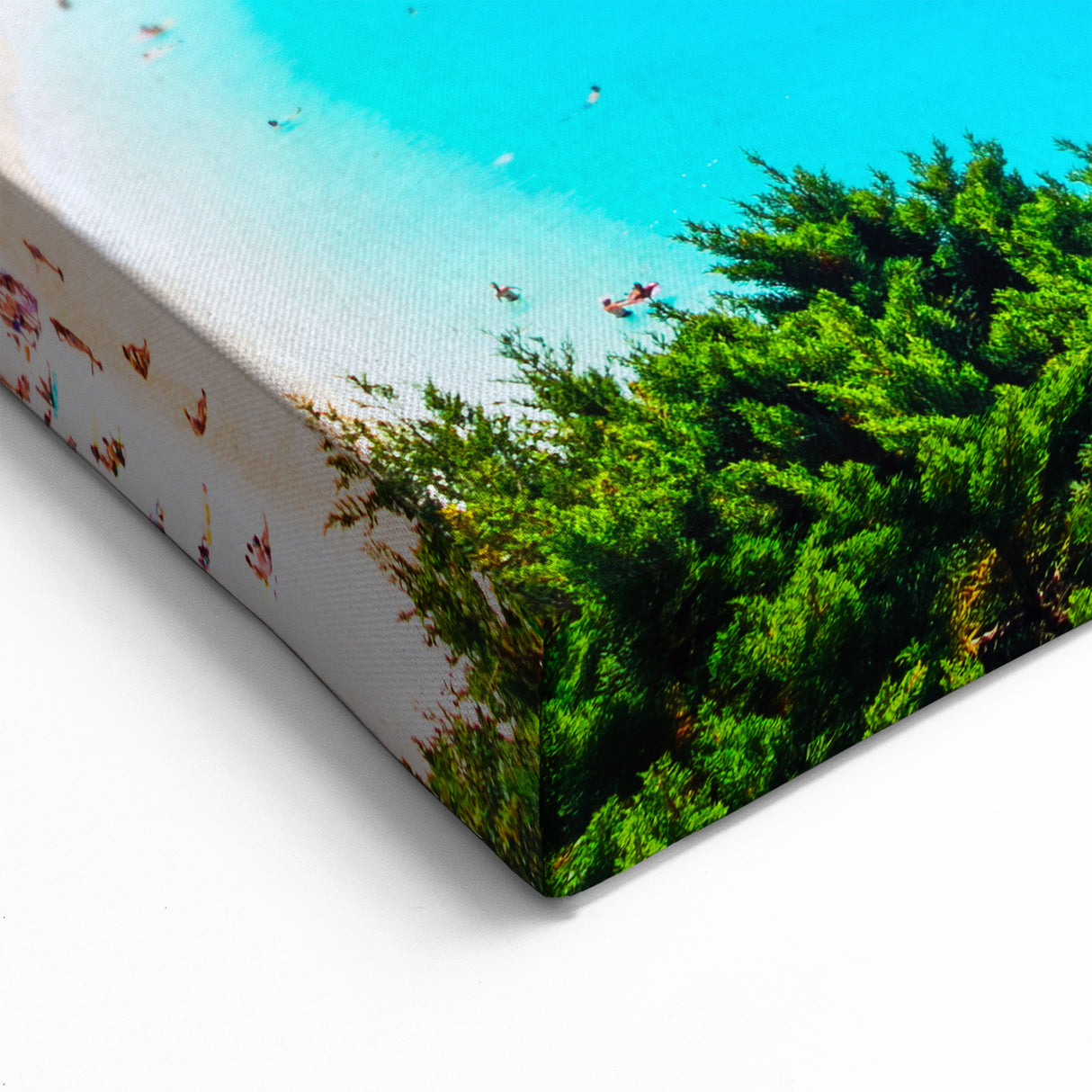 Mykonos Wall Decor - Vibrant Greek Beach & Cliff Landscape