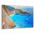 Greek Scenery Art - Stunning Navagio Beach & Blue Waters