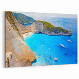 Greek Scenery Art - Stunning Navagio Beach & Blue Waters