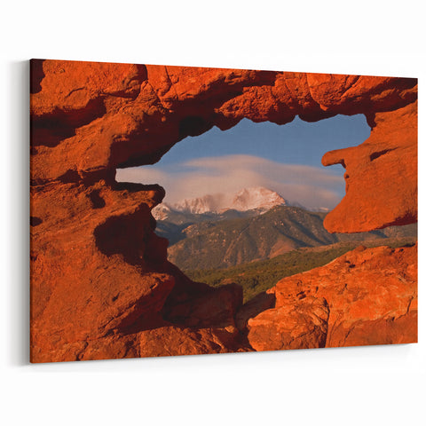 Colorado Springs Wall Art - Pikes Peak & Garden of the Gods Canvas Print