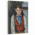 Paul Cezanne Prints - Young Girl in Red Vest | Famous Cezanne Wall Art