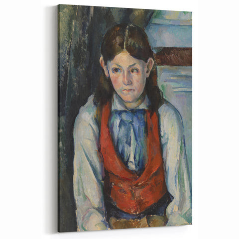 Paul Cezanne Prints - Young Girl in Red Vest | Famous Cezanne Wall Art