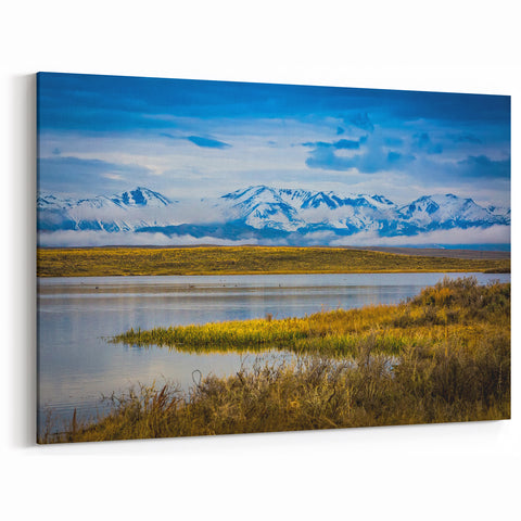 Serene Mountain Lake with Snow-Capped Peaks - Colorado Springs Wall Art