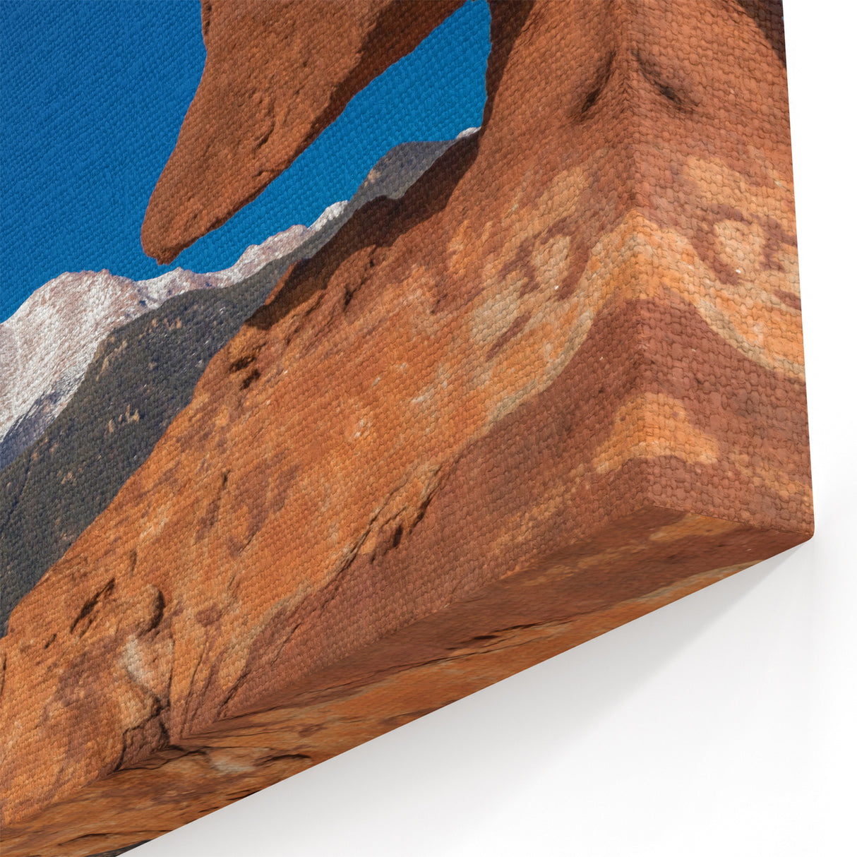 Scenic Colorado Springs Photography - Pikes Peak Through Red Rocks