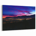 Scenic Colorado Springs Photography - City Lights at Sunset with Pikes Peak