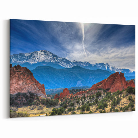 Colorado Springs Landscape Art - Pikes Peak and Red Rock Formations