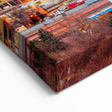Colorado Springs Wall Art - City Skyline at Sunset with Colorful Skies
