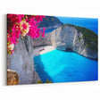 Greek Islands Art Prints - Bougainvillea Overlooking Navagio Beach