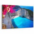 Greek Islands Art Prints - Bougainvillea Overlooking Navagio Beach