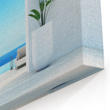 Greek Islands Art Prints - Minimalist Archway with Coastal View