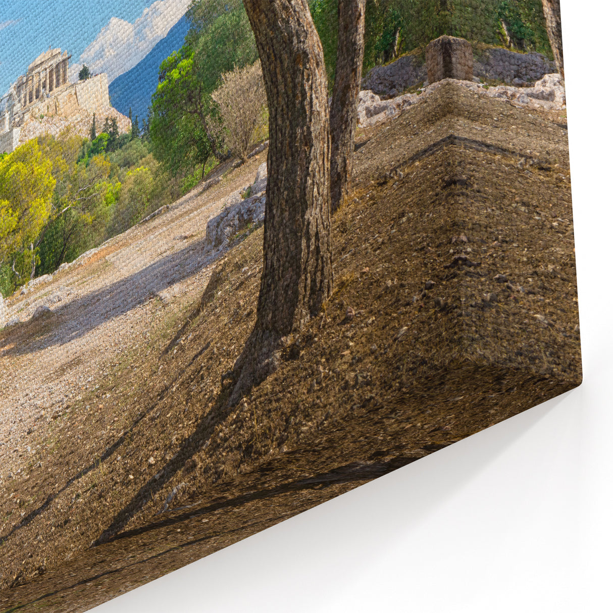 Athens Wall Art - Scenic Acropolis Canvas for Greek Architecture Decor