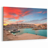 Athens Skyline Prints - Vibrant Greece Seascape Canvas for Coastal Decor