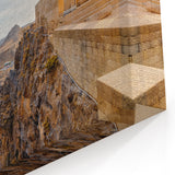 Greece Scenery Prints - Cliffside Temple Canvas for Ancient Greek Decor