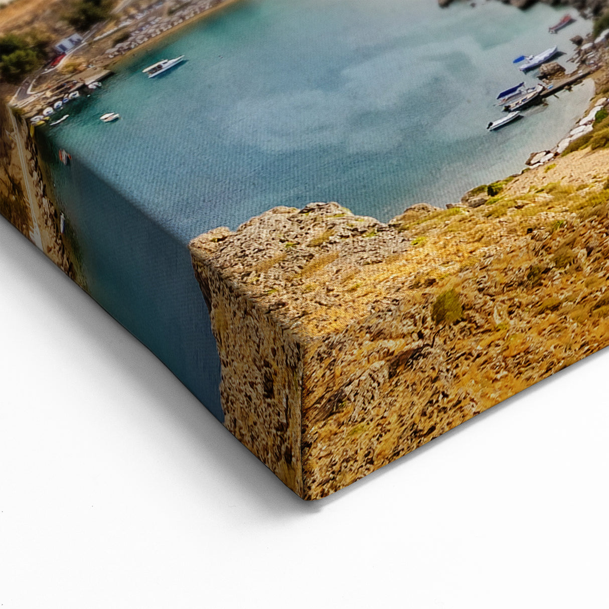 Greece Scenery Prints - Cliffside Temple Canvas for Ancient Greek Decor